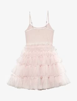 Glittering Bead-embellished Tulle Woven Dress 4-11 Years -Kid Couture R04201864 CRYSTALPINK ALT02