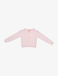 Bebe Pearl-embellished Cotton Cardigan 3-24 Months