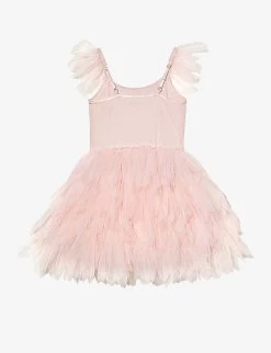 Bebe Fantastical Flower-embroidered Tulle Woven Dress 3-24 Months -Kid Couture R04201867 PORCELAINPINK ALT02