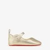 Christian Louboutin Baby Love Chick Metallic-leather Crib Shoes 6-12 Months