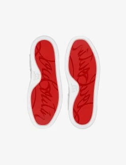 Christian Louboutin Funnyto Logo-print Leather Low-top Trainers 4-9 Years -Kid Couture R04206910 BIANCO ALT04