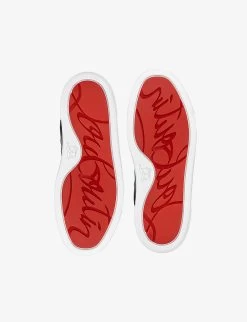 Christian Louboutin Funnyto Logo-print Leather Low-top Trainers 4-9 Years -Kid Couture R04206911 NAVY ALT04