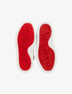 Christian Louboutin Funnytopi Graphic-print High-top Leather Trainers 4-9 Years -Kid Couture R04206915 MULTI ALT04