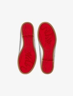 Christian Louboutin Melodie Leather Pumps 4-9 Years -Kid Couture R04206916 SILVER ALT04