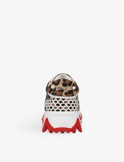 Christian Louboutin Mini Shark Leopard-print Chunky-sole Trainers 4-9 Years -Kid Couture R04206926 BROWN ALT03