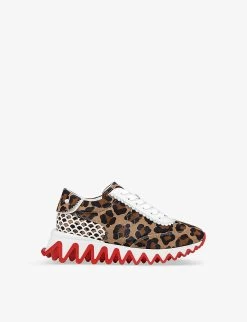 Christian Louboutin Mini Shark Leopard-print Chunky-sole Trainers 4-9 Years