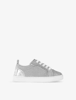 Christian Louboutin Funnyto Glitter-leather Low-top Trainers 4-9 Years