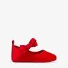 Christian Louboutin Lou Babe Bow-embellished Crepe-satin Crib Shoes 0-12 Months
